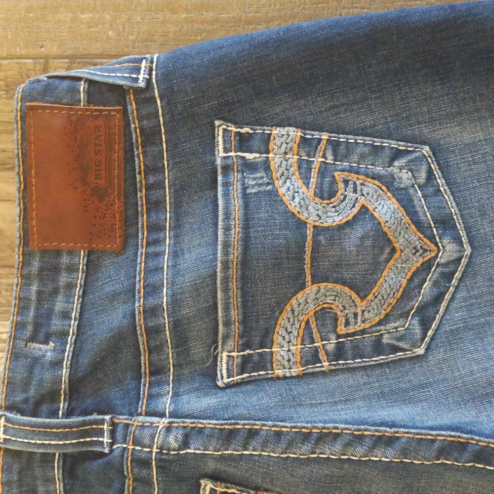 BIG STAR Nina mid-rise straight medium wash jeans The Buckle 27L sz 27x36L TALL - Picture 10 of 16